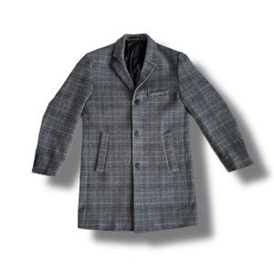 H&M Plaid Overcoat - L